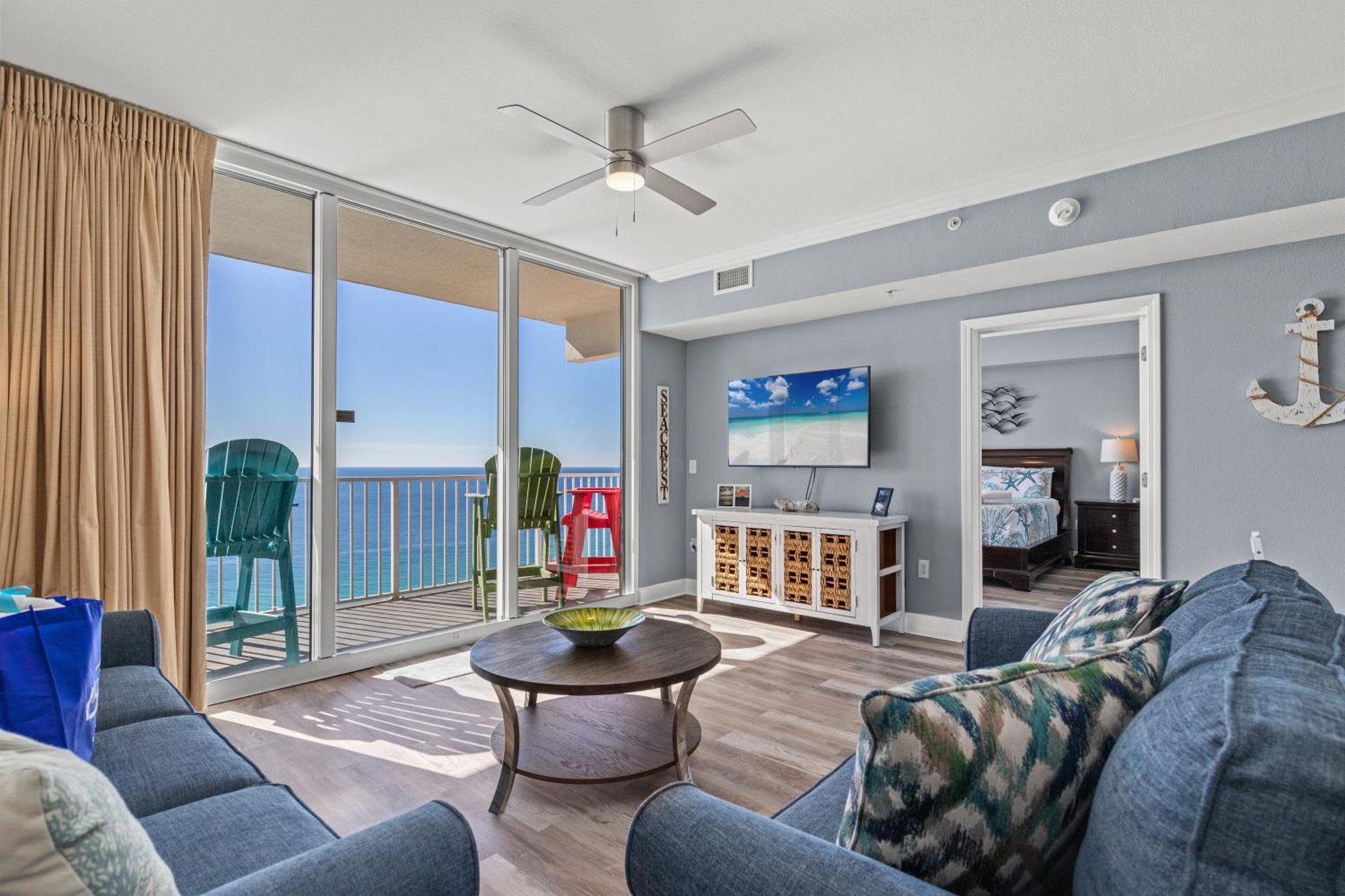 Tidewater Escape: 1Br/2Ba Beachfront Condo, Sleeps 6, Gulf Views & Comfort! Panama City Beach Bagian luar foto